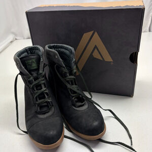 FORSAKE Alma Leather Lace Up Waterproof Wedge Ankle Boots Size 8
